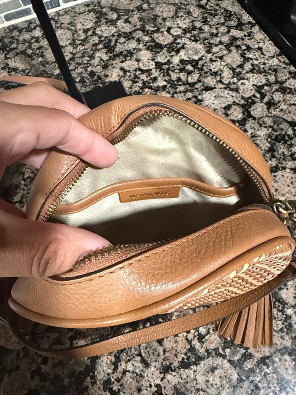 Michael Kors Woven Chevron Canteen Bag
